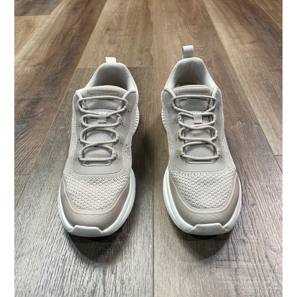 Skechers Arch Comfort Women 8.5 Slip On Mesh Walking Shoes Taupe Nude SN 147561